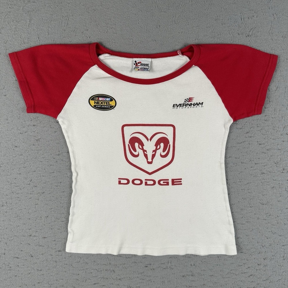 Vintage Y2K NASCAR Baby Tee Shirt Women's Small Dodge Kasey Kahne Racing